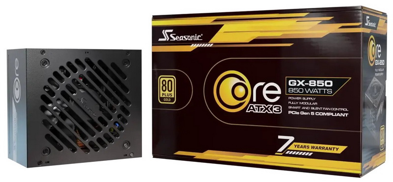 Блоки питания Seasonic Core GX ATX 3: мощность до 1000 Вт и поддержка стандартов ATX 3.1 и PCIe 5.1