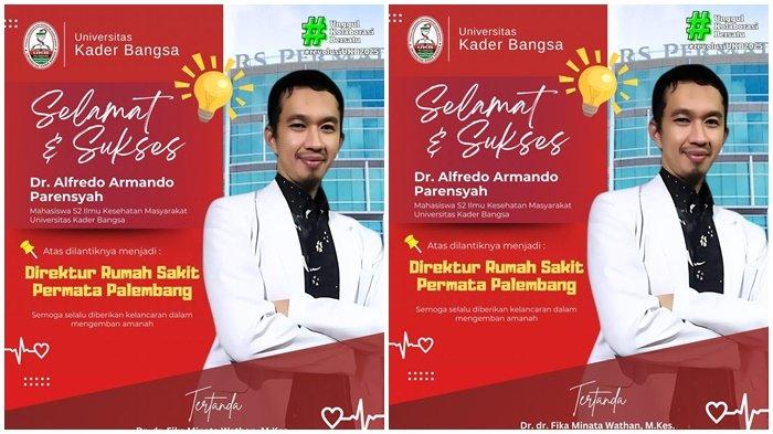 Jebolan S2 Kesehatan Masyarakat UKB Dipercaya Menjadi Direktur Rumah Sakit Permata Palembang