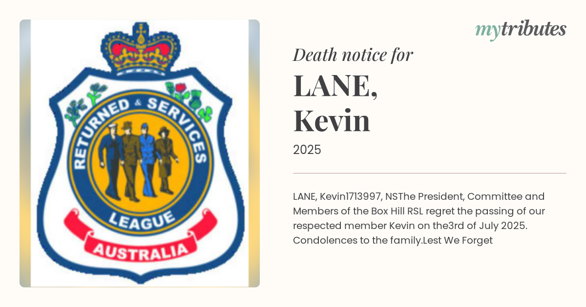 LANE, Kevin