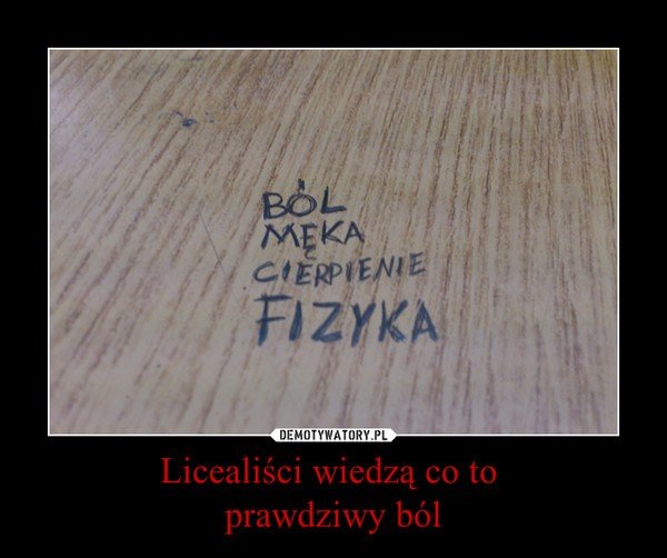 Ból, męka, cierpienie, fizyka... Oto najlepsze MEMY o liceum i licealistach. Zobacz śmieszne obrazki! [2.04.2025 r.]