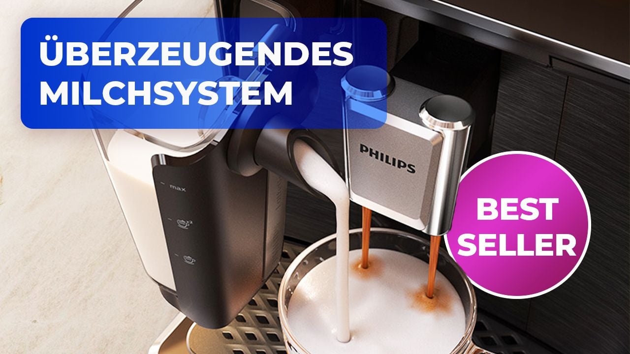 Entdecken Sie den günstigen Amazon-Bestseller: Philips Kaffeevollautomat mit Milchschaum-Talent