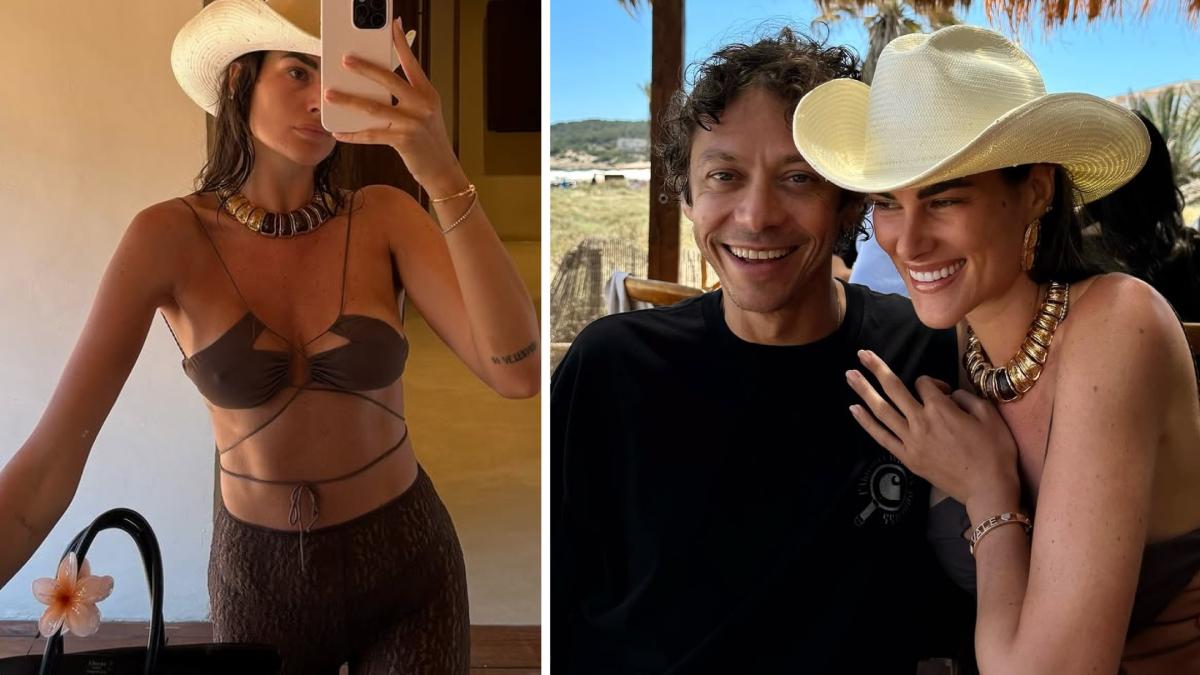 Valentino Rossi e Francesca Sofia Novello felici a Ibiza in vacanza con le bimbe