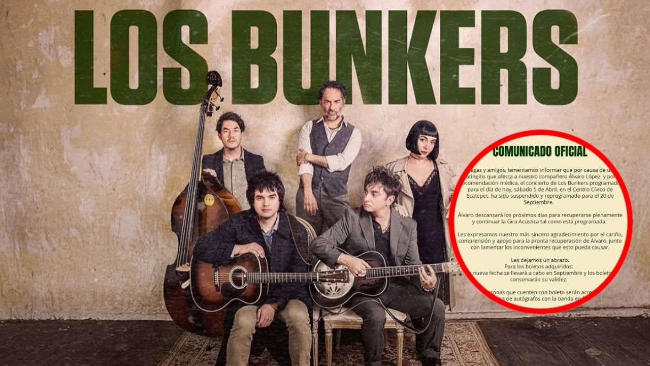 Concierto de Los Bunkers en Ecatepec pospuesto: problemas de salud obligan a reprogramar