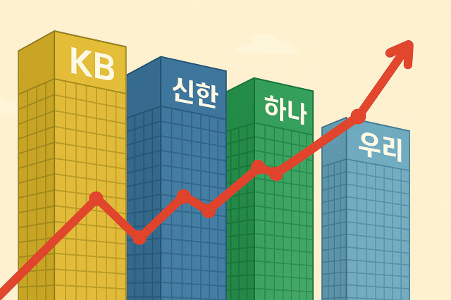 4대 금융 시총 100조 돌파! 외국인 투자자 '들썩'…밸류업 기대감에 주가 상승 지속될까?
