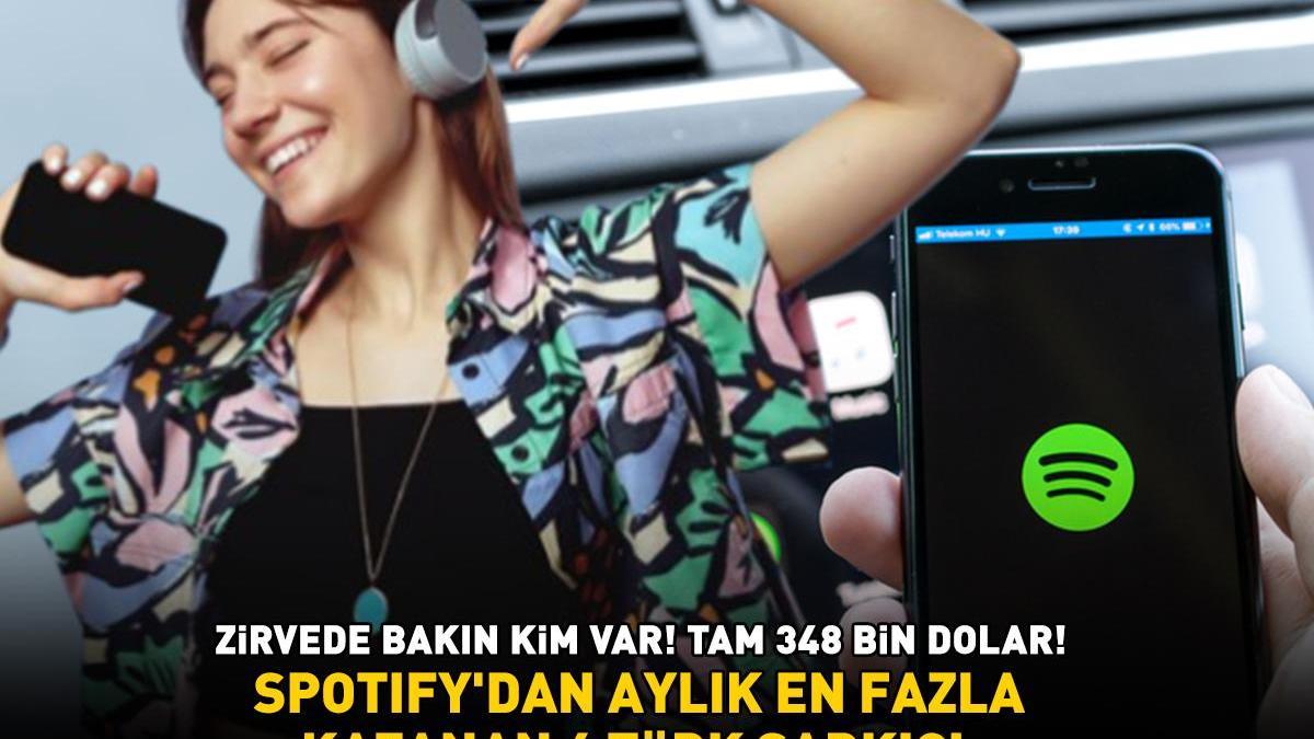 SPOTIFY'DAN AYLIK EN FAZLA KAZANAN 6 TÜRK ŞARKICI! Zirvedeki isim şoke etti! Tam 348 bin dolar!