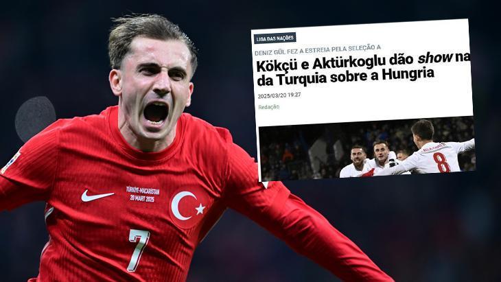 Macaristan'a Karşı Şov Yapan Kerem Aktürkoğlu ve Orkun Kökçü Portekiz Basınında!