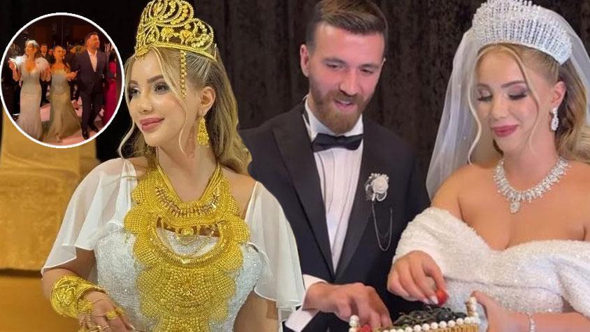 Yok böyle düğün! Fenomen Aleyna Dalveren'in düğününde altınlar havada uçuştu: Her yerim çizildi