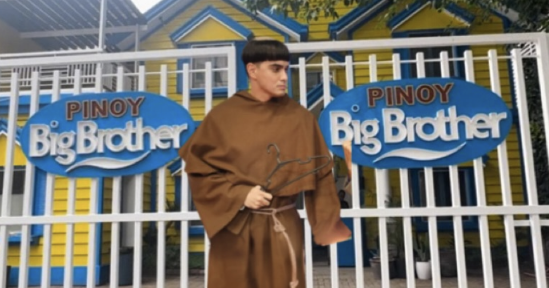 Juancho Triviño photoshops Padre Salvi in front of the Pinoy Big Brother house, much to netizens' delight