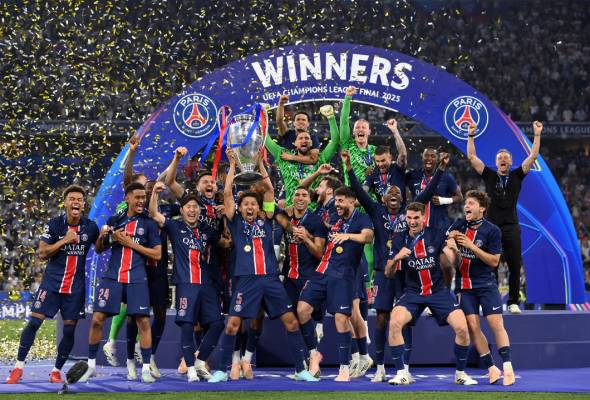 PSG julang trofi UCL pertama, leburkan Inter Milan 5-0 di final