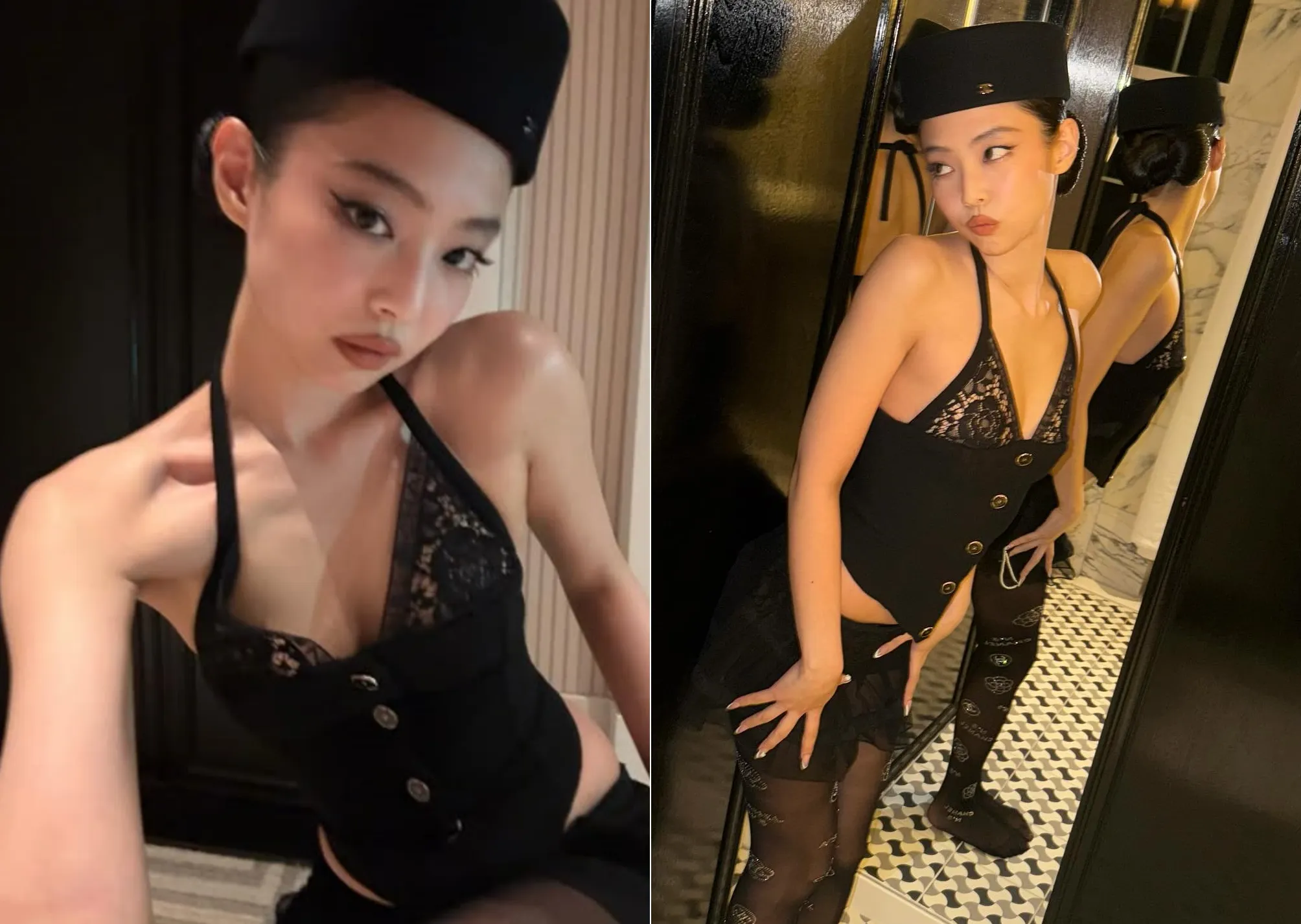 블랙핑크 제니, 시스루 드레스 자태 공개! 멧 갈라 애프터파티 의상 입고 고혹美 발산