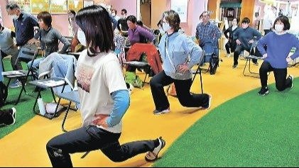けが予防のために筋力強化を！群馬県庁で健康登山塾が開催