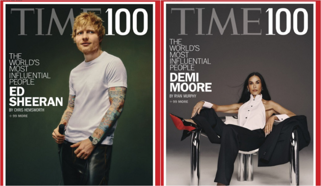 Time 100 de 2025 Revela os Nomes que Moldam o Futuro: Demi Moore, Ed Sheeran e Donald Trump Entre os Mais Influentes