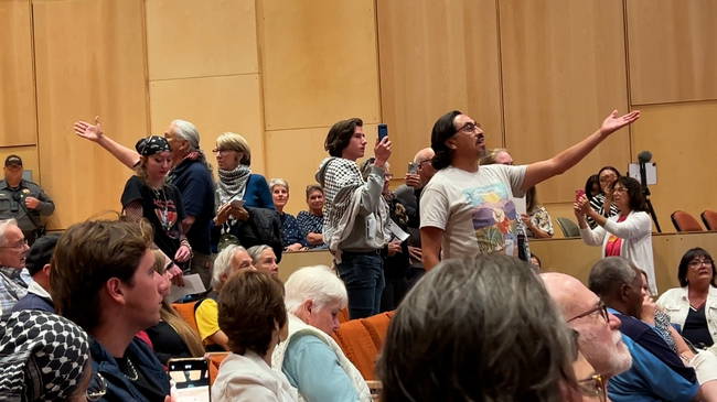 Carbajal Pressed on Gaza Stance at Santa Maria Town Hall