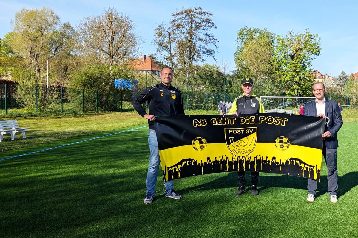 Kunstrasenplatz in Cotta endlich fertig: Post SV Dresden kann wieder spielen