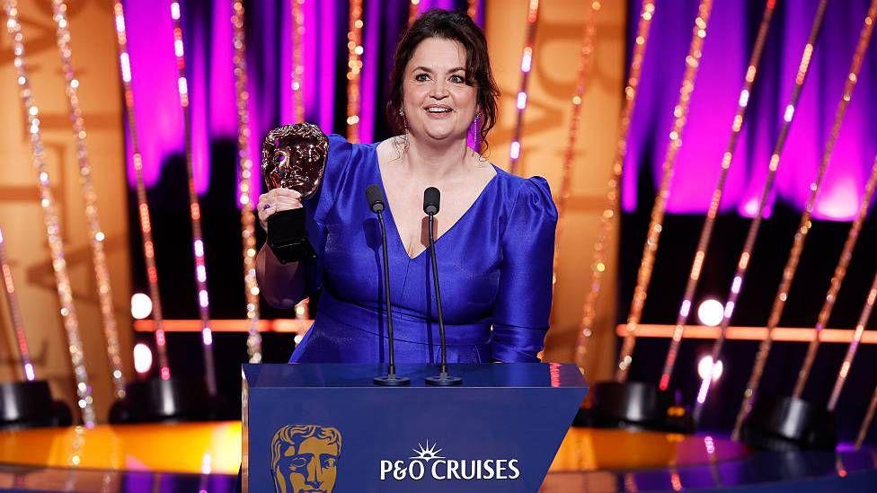 'This is cracking,' says Gavin and Stacey star Ruth Jones as she picks up win at Bafta TV awards