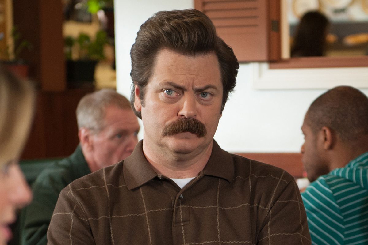 Nick Offerman Unleashes Ron Swanson Fury on Homophobic Fan: 'You Dumb F---'
