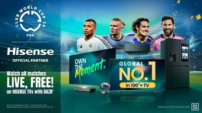 Goditi Gratis la Coppa del Mondo FIFA per Club 2025™ sui Televisori Smart Hisense!