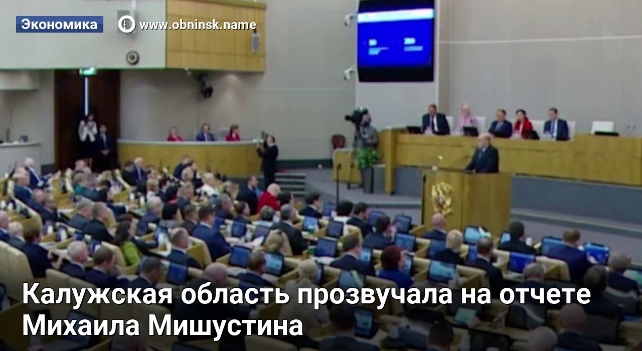 Михаил Мишустин упомянул Калужскую область в отчете за 2024 год