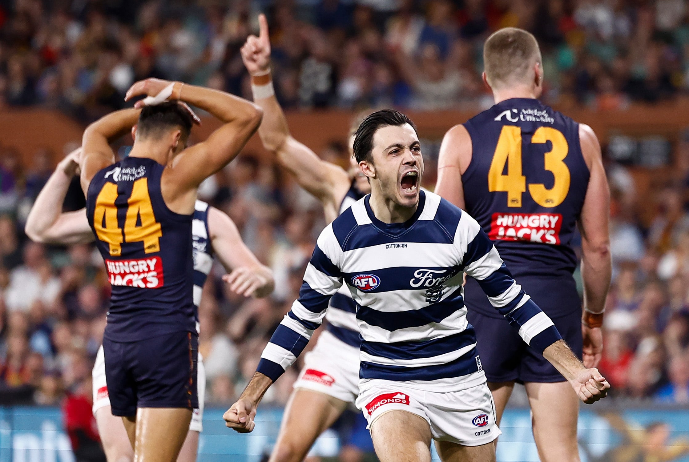 Cats silence home crowd with epic comeback win over Crows
