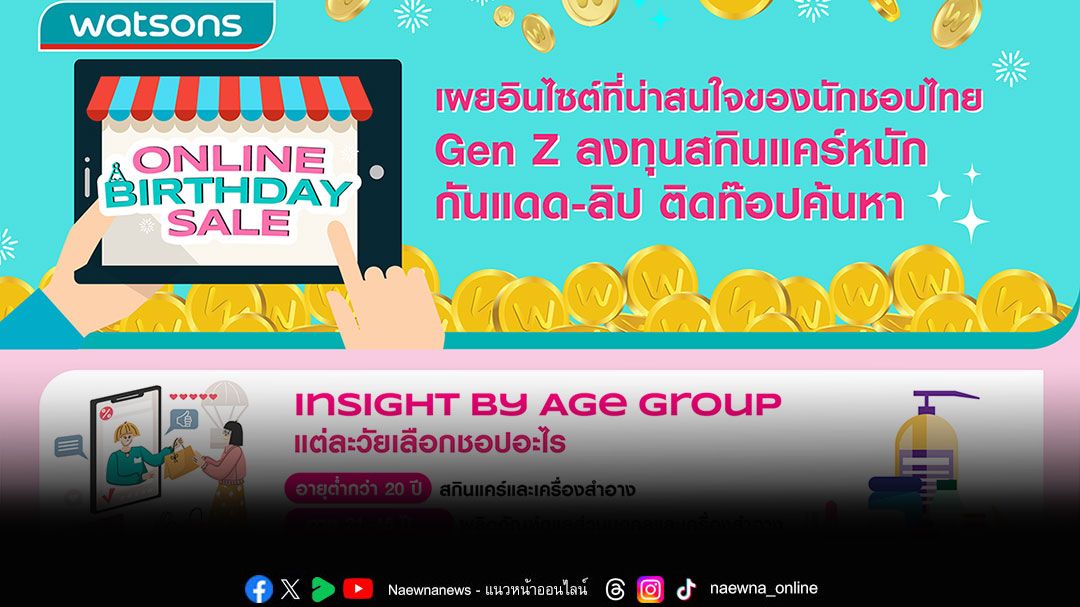 วัตสัน จัดใหญ่! Watsons Online Birthday Sale เผย 5 พฤติกรรมนักช้อปไทย ที่คุณต้องรู้!