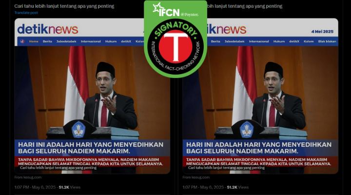 Keliru: Situs Detik.com Memberitakan Pesan Terakhir Nadiem Makarim
