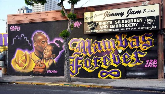 Luka Doncic à la rescousse de la fresque de Kobe et Gigi Bryant vandalisée à Los Angeles