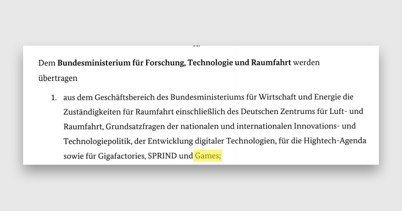 Neuer Kurs für Deutschland als Gaming-Standort: Forschungsministerium übernimmt Verantwortung für Games-Politik