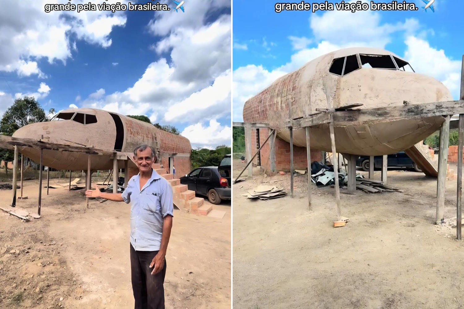 Realizza il suo sogno da bambino e trasforma la sua abitazione in una casa a forma di aereo