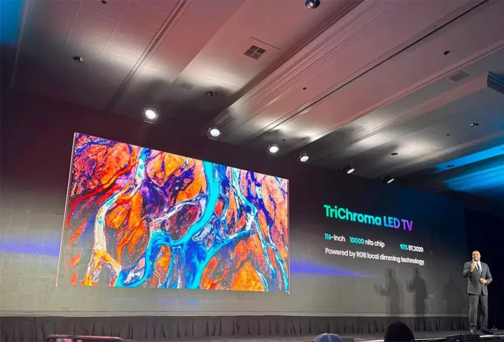 Д_VO Hisense TriChroma LED: 116 дюймов инновационного телевидения с локальным затемнением RGB