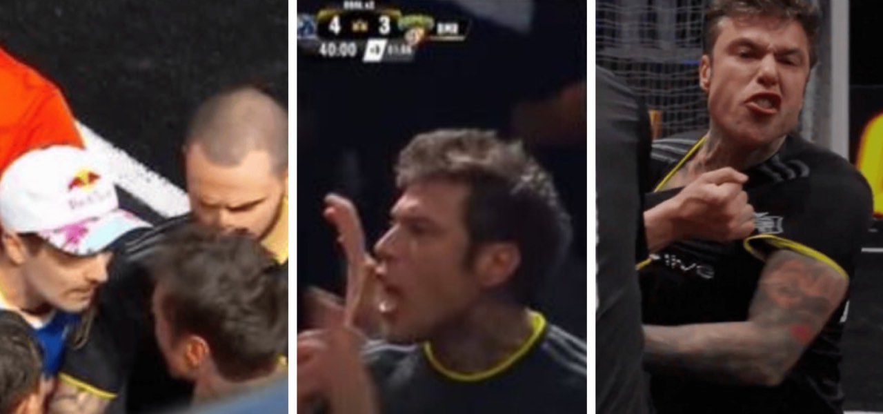 Video rissa Fedez Blur in Kings League: "Co*lione di merda"/ Il rapper: "Mi ha insultato e augurato la morte"