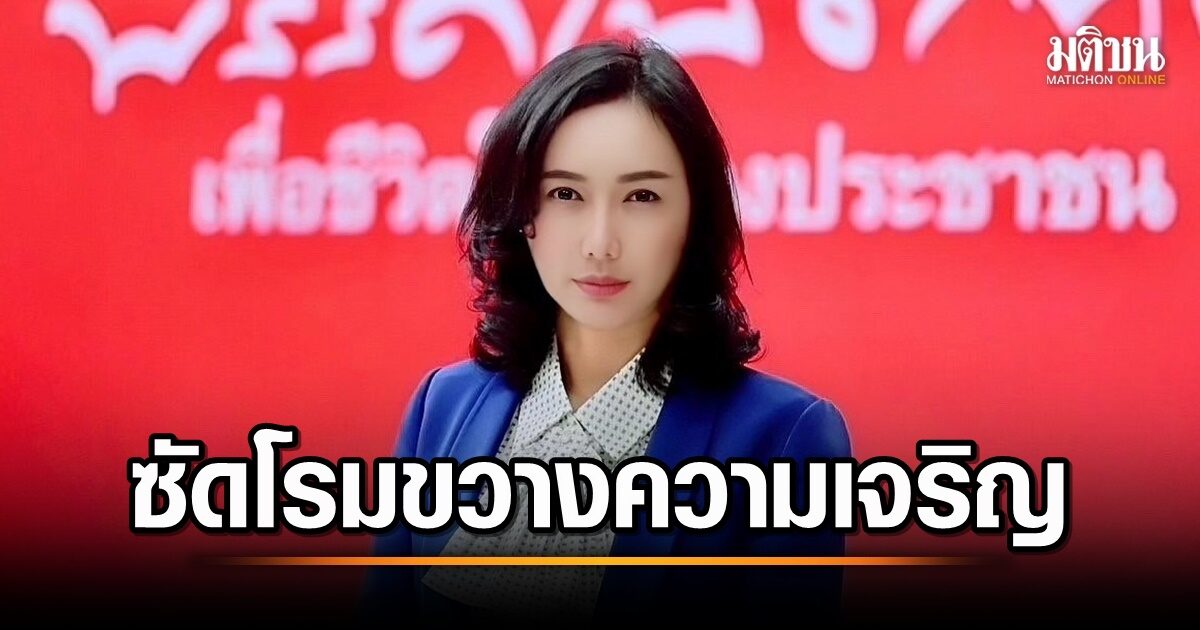 ลิณธิภรณ์ โต้ตอบ 罗م ปิดตาข้างเดียว คัดค้านการขวางความเจริญประเทศ