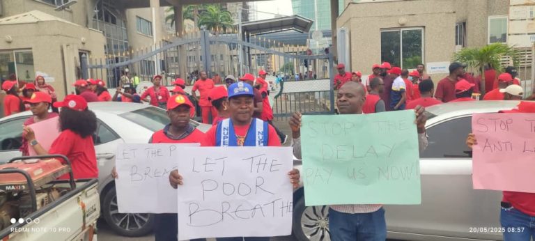 TUC Protest Shuts Down Finance Ministry Over Unpaid Benefits – Nigerian Workers Demand Action