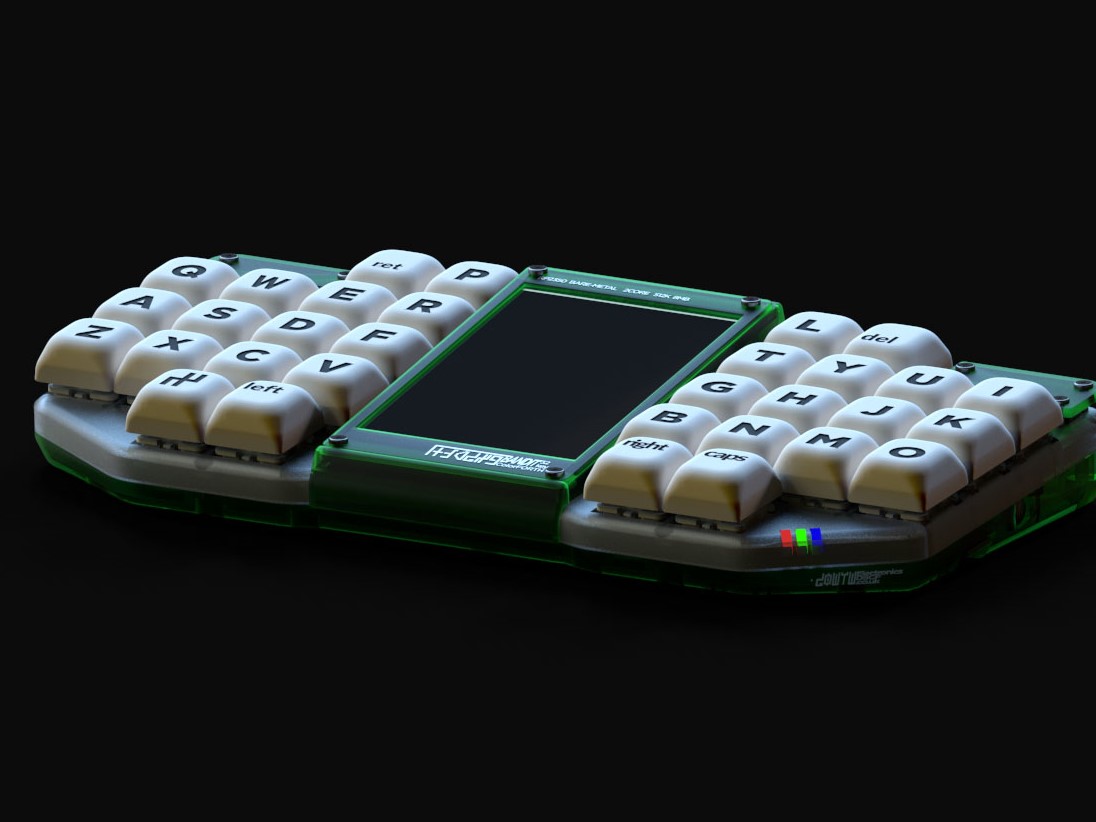 PC32: Revolutionäres Mobilsystem mit kompaktem Bildschirm und mechanischer Tastatur für Spieleentwicklung und mehr