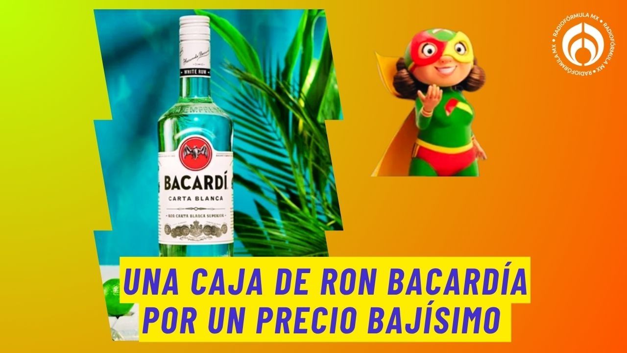 Bodega Aurrera pone descuentazo en una caja de 12 botellas de Ron Bacardi para que armes tu fiesta