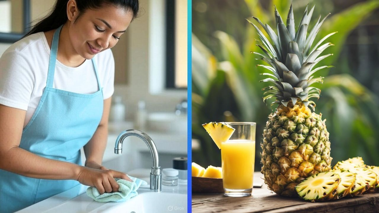 ¡Adiós Sarro! Descubre el Truco Casero con Piña para Limpiar tus Llaves de Baño (Sin Rayar)