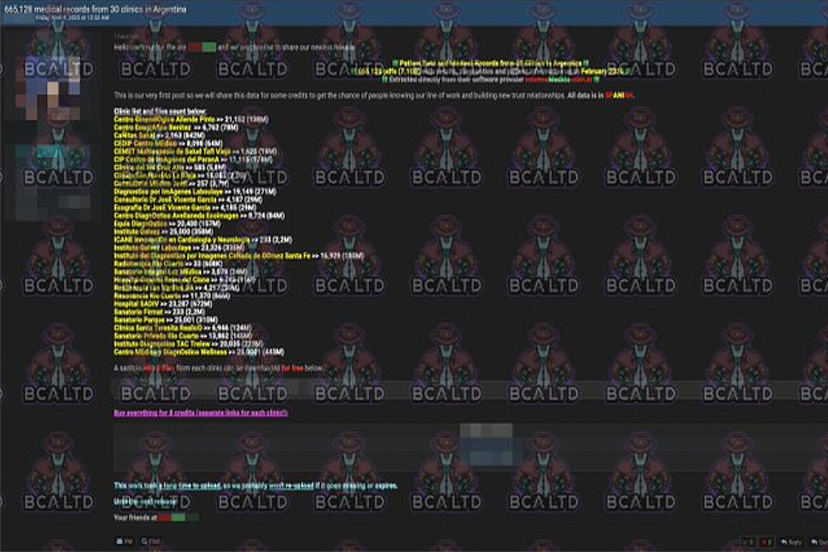 Filtración masiva de datos médicos: 665.128 estudios comprometidos en el mayor robo de información de salud del país