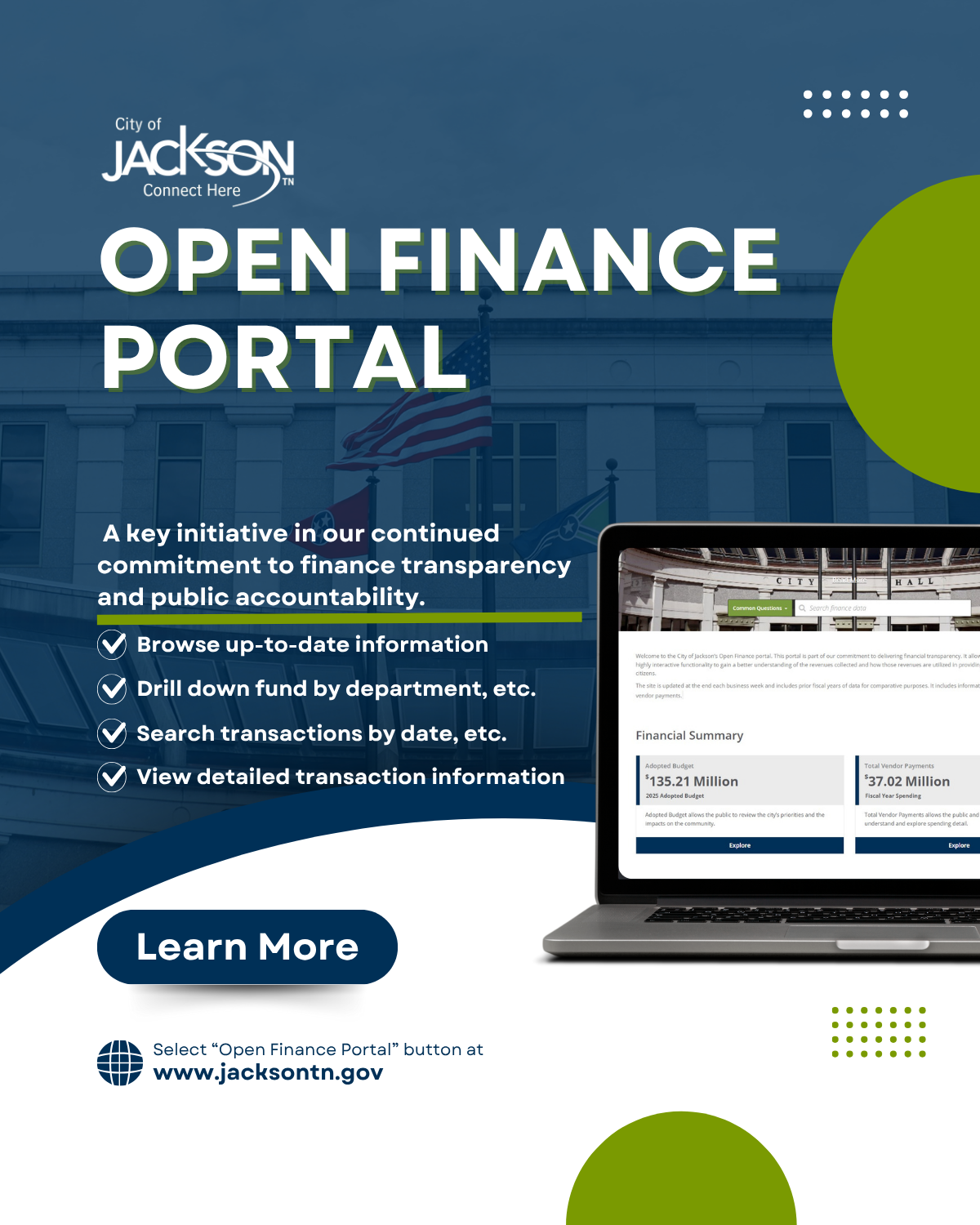 Jackson, MS Unveils Open Finance Portal: A New Era of Transparency for City Finances